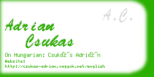 adrian csukas business card